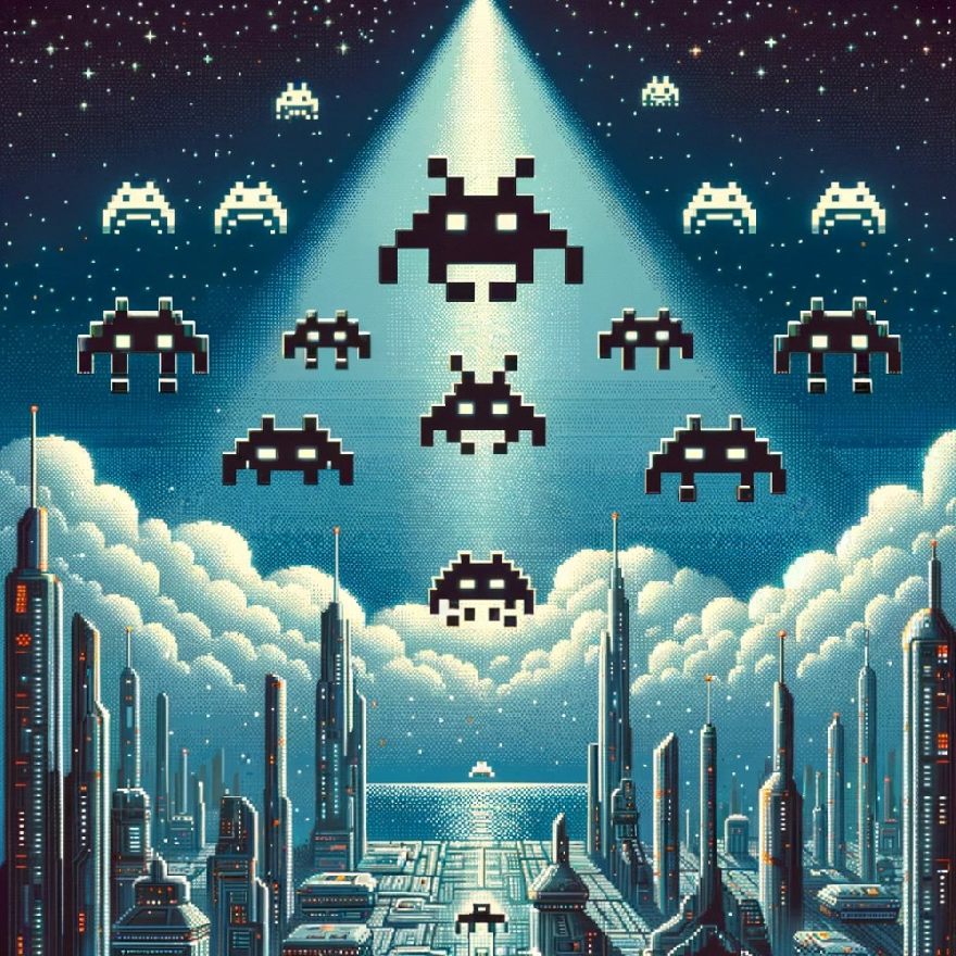 An image of the game Space Invaders
